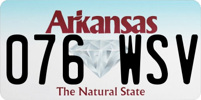 AR license plate 076WSV