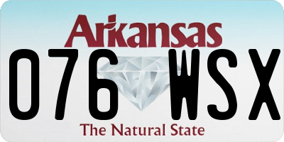 AR license plate 076WSX