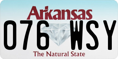 AR license plate 076WSY