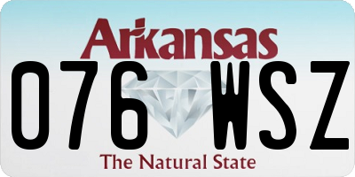 AR license plate 076WSZ