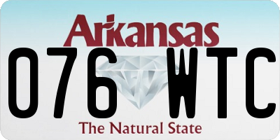 AR license plate 076WTC