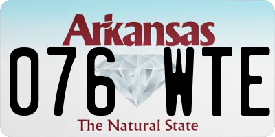 AR license plate 076WTE