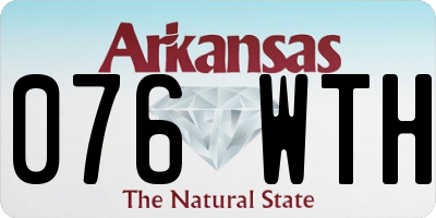 AR license plate 076WTH