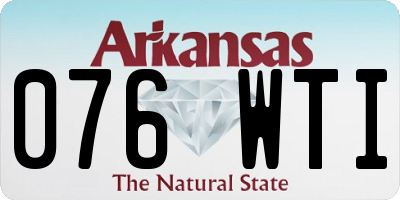 AR license plate 076WTI