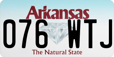 AR license plate 076WTJ