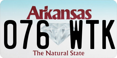 AR license plate 076WTK