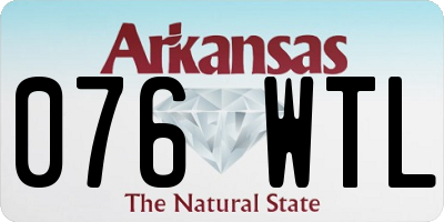 AR license plate 076WTL