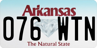 AR license plate 076WTN