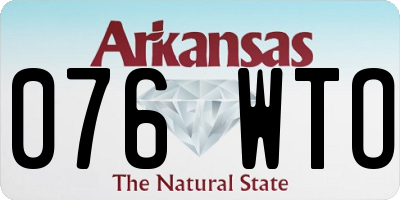 AR license plate 076WTO