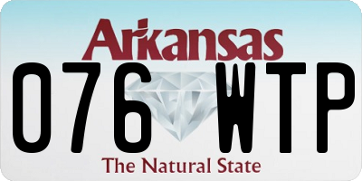 AR license plate 076WTP