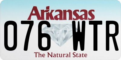 AR license plate 076WTR