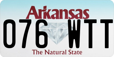 AR license plate 076WTT