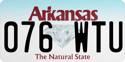 AR license plate 076WTU