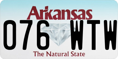 AR license plate 076WTW