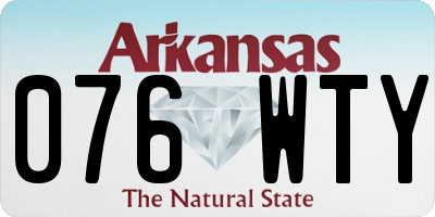 AR license plate 076WTY