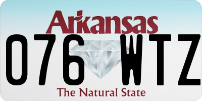 AR license plate 076WTZ