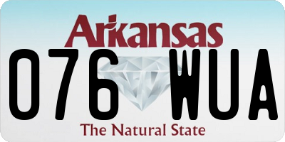 AR license plate 076WUA