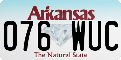 AR license plate 076WUC