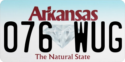 AR license plate 076WUG