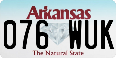 AR license plate 076WUK