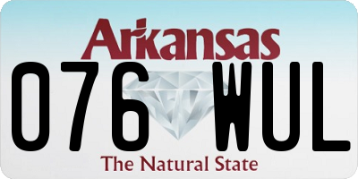 AR license plate 076WUL