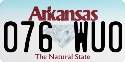 AR license plate 076WUO
