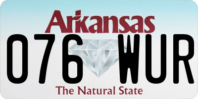 AR license plate 076WUR