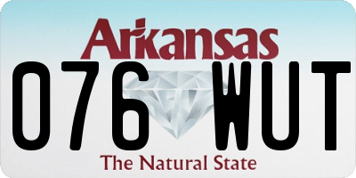 AR license plate 076WUT