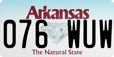 AR license plate 076WUW
