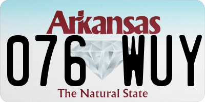 AR license plate 076WUY