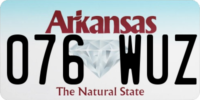 AR license plate 076WUZ
