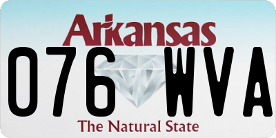 AR license plate 076WVA