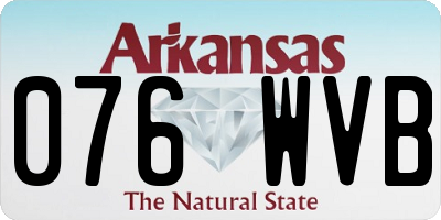 AR license plate 076WVB