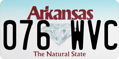 AR license plate 076WVC