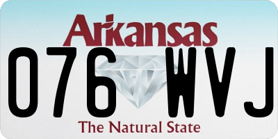 AR license plate 076WVJ
