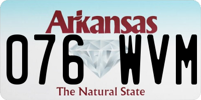 AR license plate 076WVM
