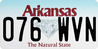 AR license plate 076WVN