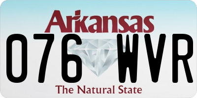 AR license plate 076WVR