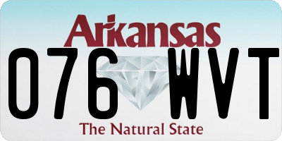 AR license plate 076WVT