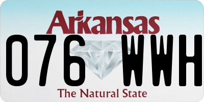 AR license plate 076WWH