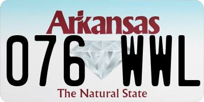 AR license plate 076WWL