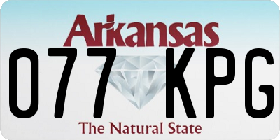 AR license plate 077KPG