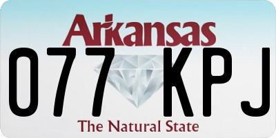 AR license plate 077KPJ