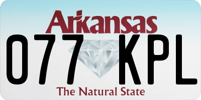 AR license plate 077KPL