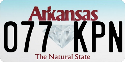 AR license plate 077KPN