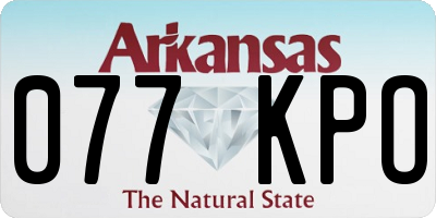 AR license plate 077KPO