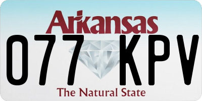 AR license plate 077KPV