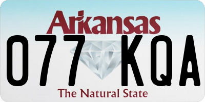 AR license plate 077KQA