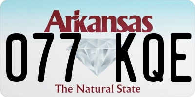 AR license plate 077KQE