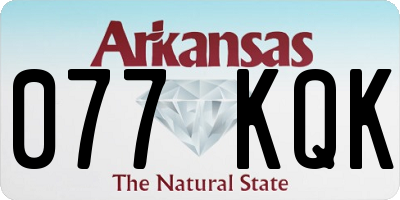 AR license plate 077KQK